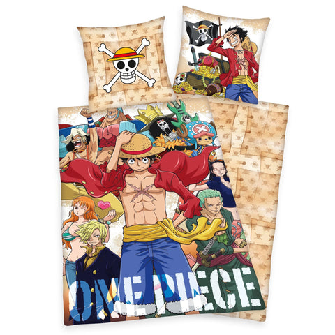 One Piece Duvet Set Crew 135 X 200 Cm / 80 X 80 Cm - One Piece Figures