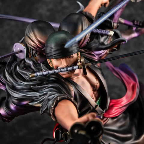 One Piece Excellent Model P.O.P PVC Statue SA-Maximum Roronoa Zoro Ver. Demon Spirit Kyuutouryuu Asura 17 Cm - One Piece Figures