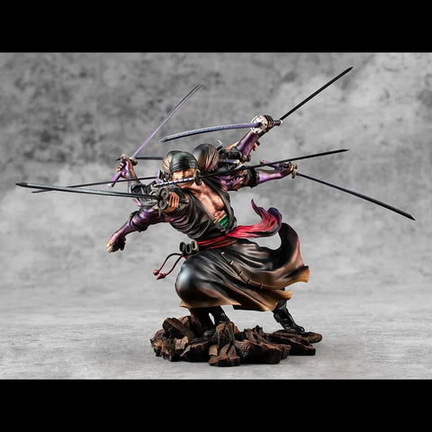 One Piece Excellent Model P.O.P PVC Statue SA-Maximum Roronoa Zoro Ver. Demon Spirit Kyuutouryuu Asura 17 Cm - One Piece Figures