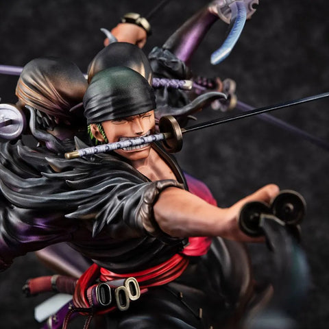 One Piece Excellent Model P.O.P PVC Statue SA-Maximum Roronoa Zoro Ver. Demon Spirit Kyuutouryuu Asura 17 Cm - One Piece Figures
