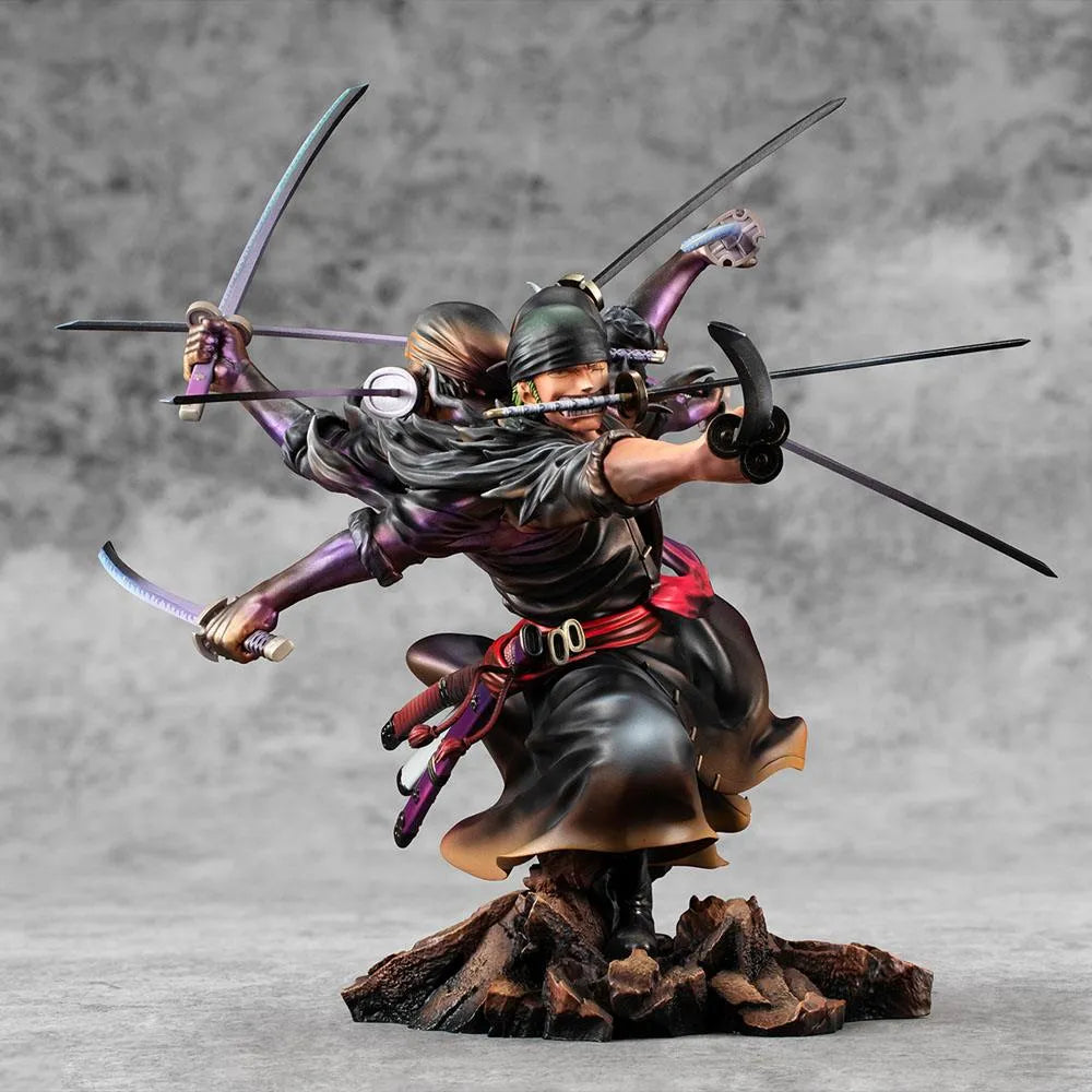 One Piece Excellent Model P.O.P PVC Statue SA-Maximum Roronoa Zoro Ver. Demon Spirit Kyuutouryuu Asura 17 Cm - One Piece Figures