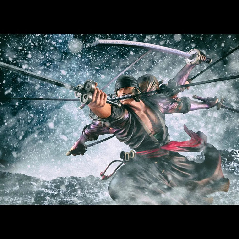 One Piece Excellent Model P.O.P PVC Statue SA-Maximum Roronoa Zoro Ver. Demon Spirit Kyuutouryuu Asura 17 Cm - One Piece Figures