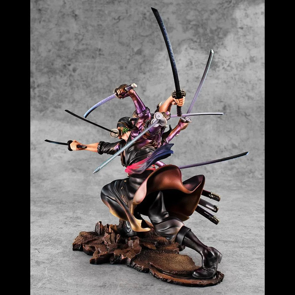 One Piece Excellent Model P.O.P PVC Statue SA-Maximum Roronoa Zoro Ver. Demon Spirit Kyuutouryuu Asura 17 Cm - One Piece Figures