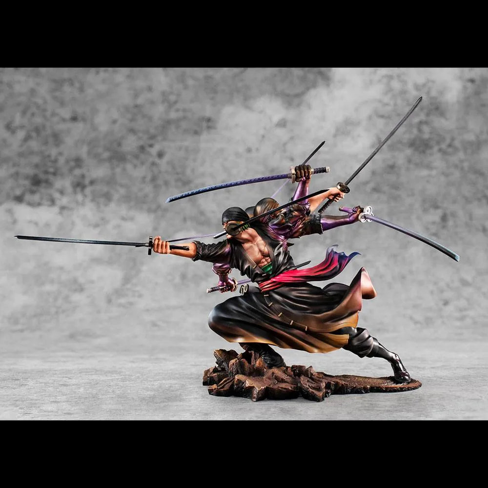 One Piece Excellent Model P.O.P PVC Statue SA-Maximum Roronoa Zoro Ver. Demon Spirit Kyuutouryuu Asura 17 Cm - One Piece Figures