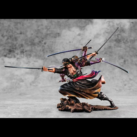 One Piece Excellent Model P.O.P PVC Statue SA-Maximum Roronoa Zoro Ver. Demon Spirit Kyuutouryuu Asura 17 Cm - One Piece Figures