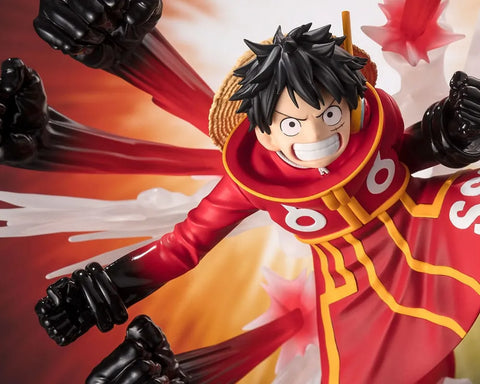 One Piece Figuarts ZERO Extra Battle PVC Statue Monkey D. Luffy -Gum Gum Hawk Gatling- 19 Cm - One Piece Figures