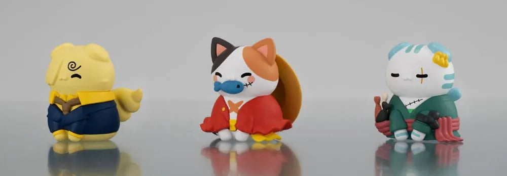 One Piece Mega Cat Project Trading Figure 3-Pack Nyan Piece Nyan! Happy Trio 2024 Limited Ver. 3 Cm - One Piece Figures