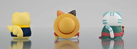 One Piece Mega Cat Project Trading Figure 3-Pack Nyan Piece Nyan! Happy Trio 2024 Limited Ver. 3 Cm - One Piece Figures