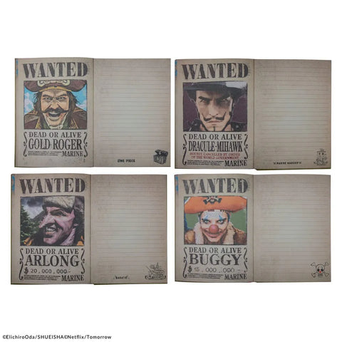 One Piece Notebook Wanted Posters - One Piece Figures