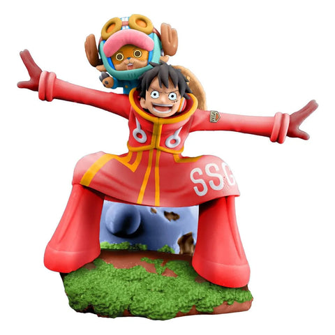 One Piece Petitrama PVC Mini Statue Logbox Re Birth Egghead Set 9 Cm - One Piece Figures