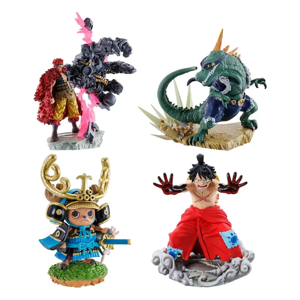 One Piece Petitrama PVC Mini Statue Logbox Re Birth Wanokuni Vol. 2 Set 9 Cm - One Piece Figures
