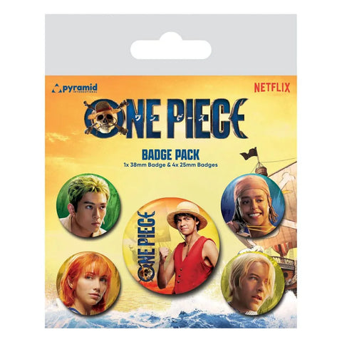 One Piece Pin-Back Buttons 5-Pack The Straw Hats - One Piece Figures