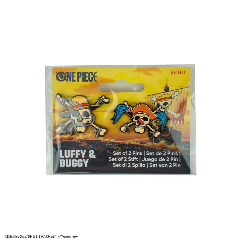 One Piece Pins 2-Pack Luffy & Buggy - One Piece Figures