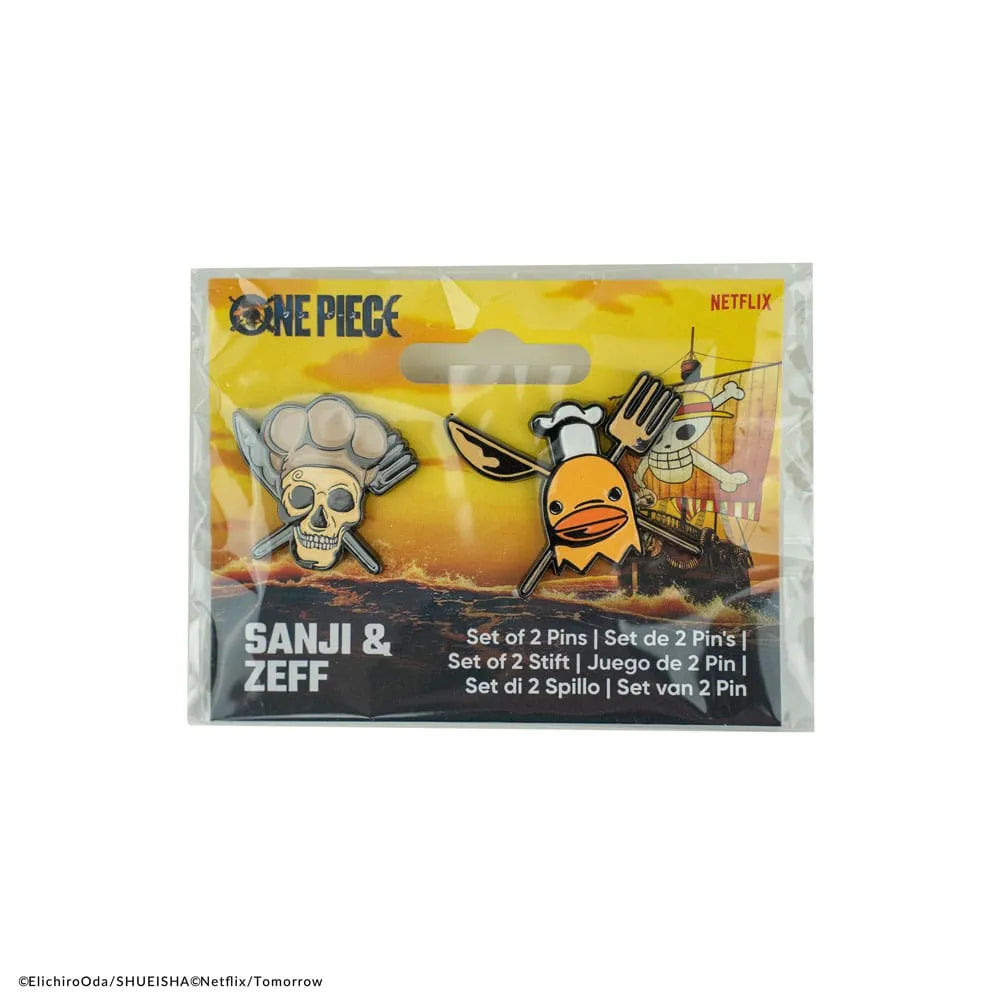 One Piece Pins 2-Pack Sanji & Zeff - One Piece Figures