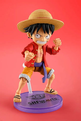 One Piece World Collactable Figures X S.H. Figuarts Action Figure Monkey D. Luffy 8 Cm - One Piece Figures