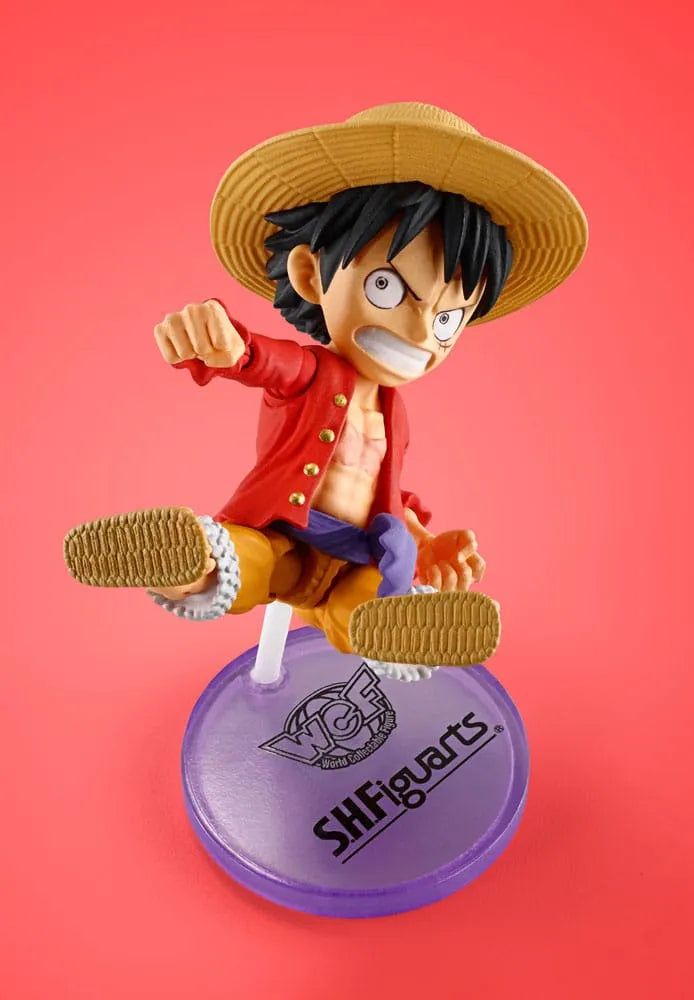 One Piece World Collactable Figures X S.H. Figuarts Action Figure Monkey D. Luffy 8 Cm - One Piece Figures