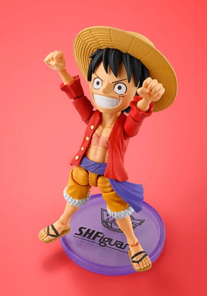 One Piece World Collactable Figures X S.H. Figuarts Action Figure Monkey D. Luffy 8 Cm - One Piece Figures