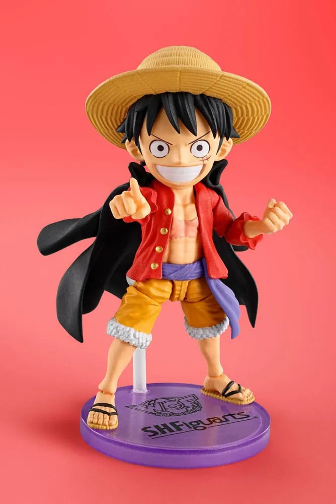 One Piece World Collactable Figures X S.H. Figuarts Action Figure Monkey D. Luffy 8 Cm - One Piece Figures